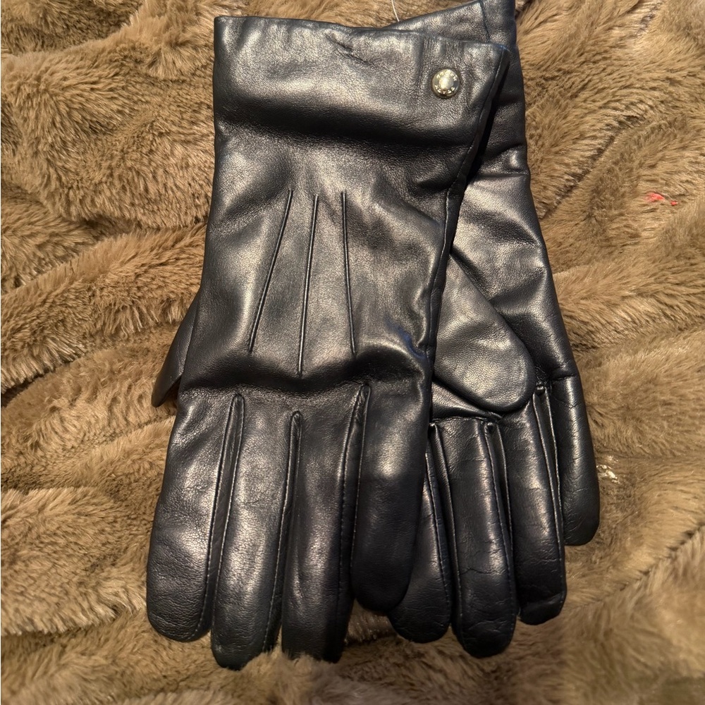 Coach black Leather Gloves